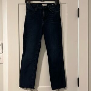 Frame Le High Straight Cropped Jean